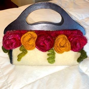 Hand knit purse by Mary Ann Gebhardt